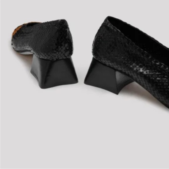 Miista Eivissa Black Woven Leather Shoes - Picture 3 of 7